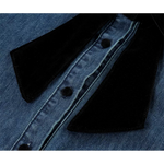 Bow Tie Denim Shirt with Contrast Collar 3