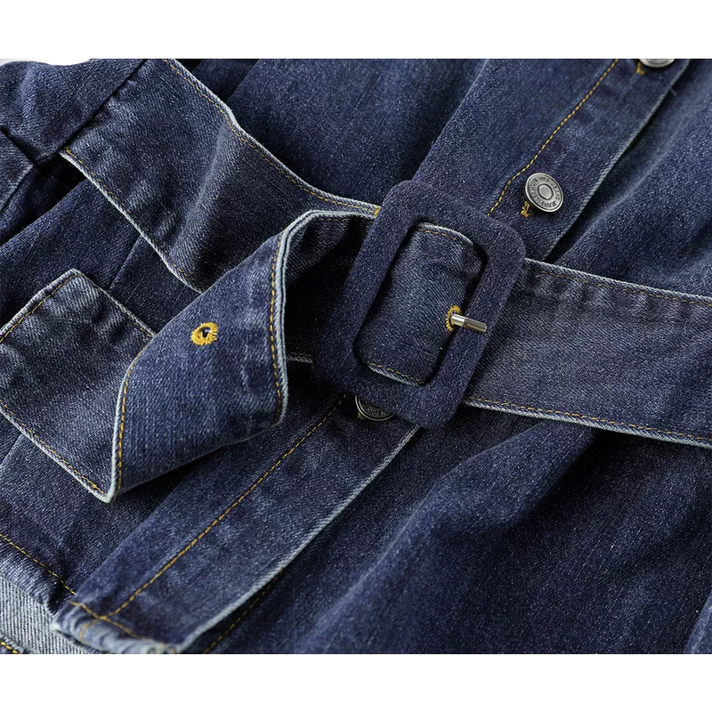 Belted Button-Down Denim Jacket 3