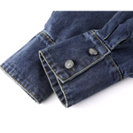 Belted Button-Down Denim Jacket 4