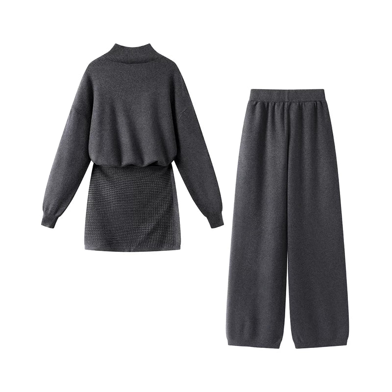 Knit Sweater and Pants Tie-Waist Set 2