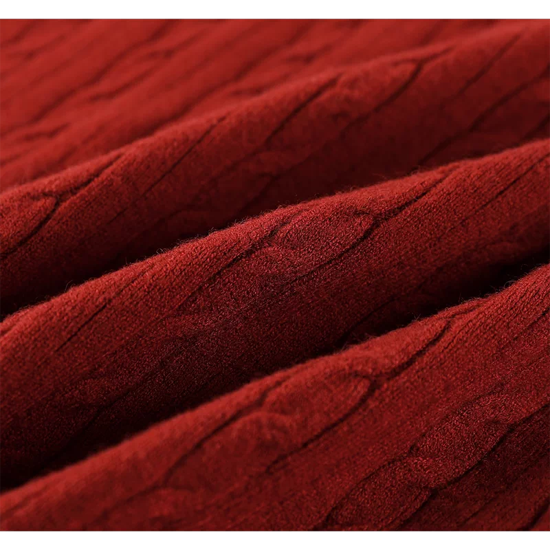 Cable Knit Stand Collar Zip Cardigan Sweater 3