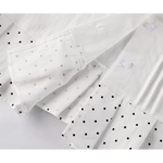 Lace Collar Pleated Polka Dot Hem Blouse 4