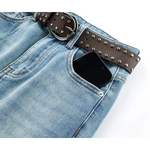 High Waist Distressed Denim Flare Pants 3