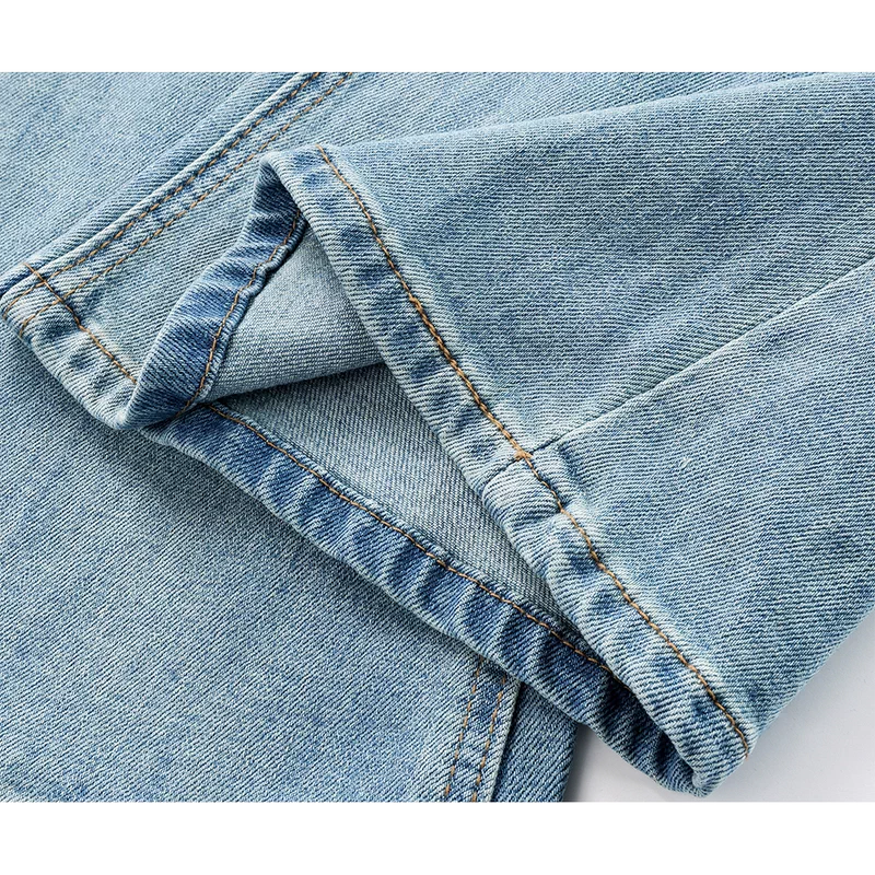 High Waist Distressed Denim Flare Pants 4