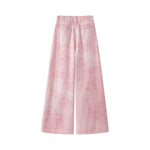 High Waisted Tie-Dye Wide Leg Jeans Pants 2