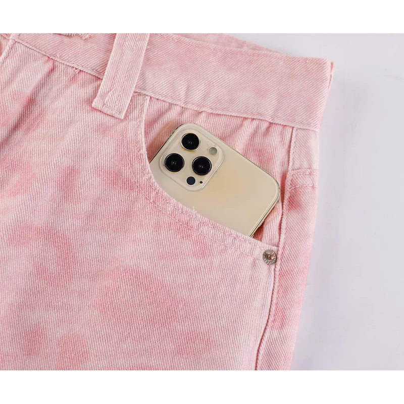 High Waisted Tie-Dye Wide Leg Jeans Pants 3