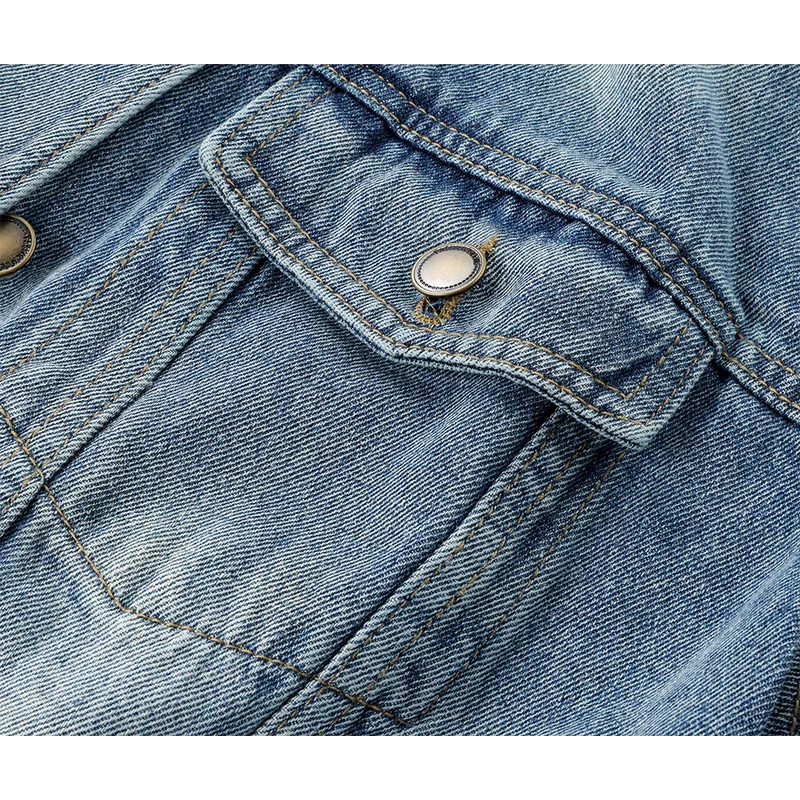 Stand Collar Retro Denim Jacket 4