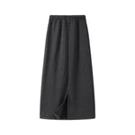 High-Waisted Drawstring Knit Midi Skirt 2