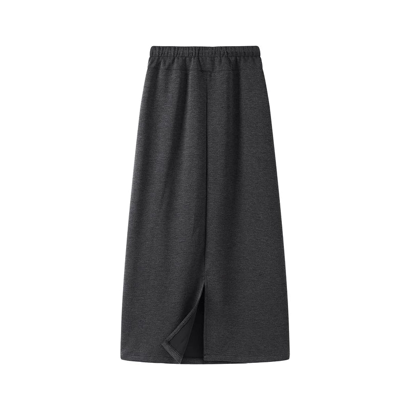 High-Waisted Drawstring Knit Midi Skirt 2