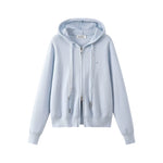 6186509406006,6186509406007, Soft Knit Hooded Zip Cardigan Sweater