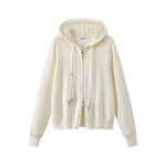 6186509406010,6186509406011, Soft Knit Hooded Zip Cardigan Sweater