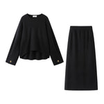 6190465423894,6190465423895, Knit Sweater and High Waist Skirt Set