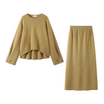 6190465423900,6190465423901, Knit Sweater and High Waist Skirt Set