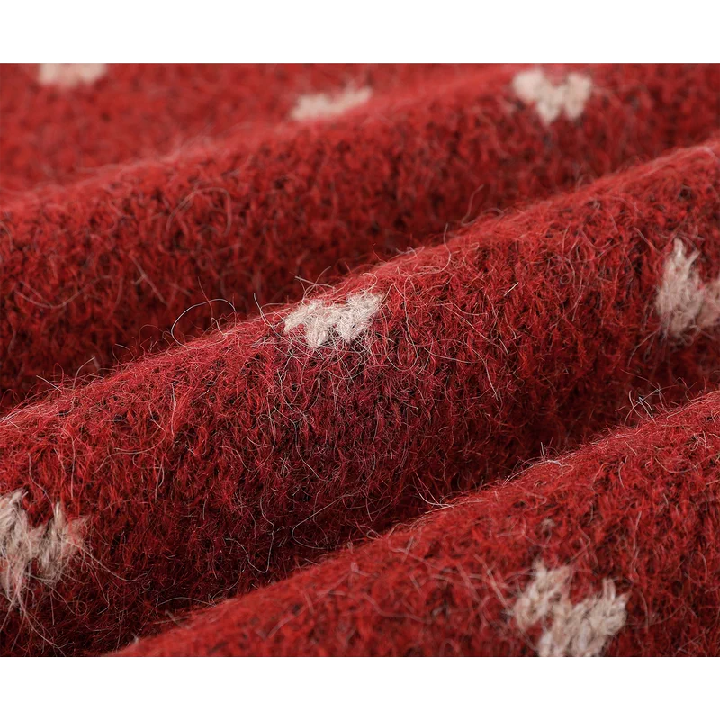 Knit Jacquard Sweater with Matching Scarf 3