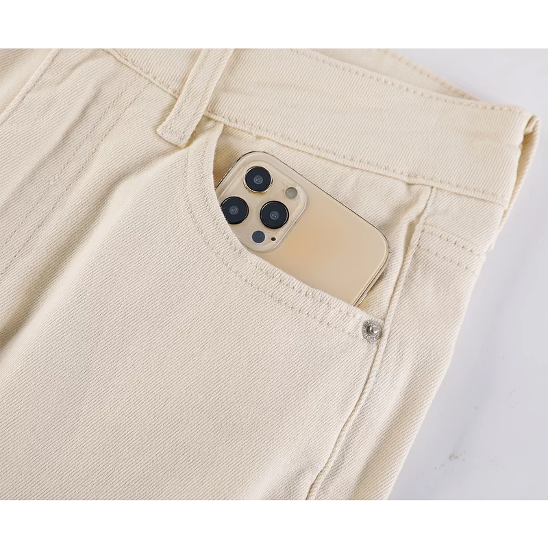 High Waist Flared Soft Denim Pants 3