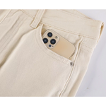 High Waist Flared Soft Denim Pants 3