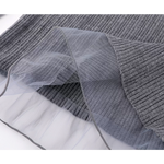 Mesh Patchwork Tie-Bow Knit Sweatshirt Top 4