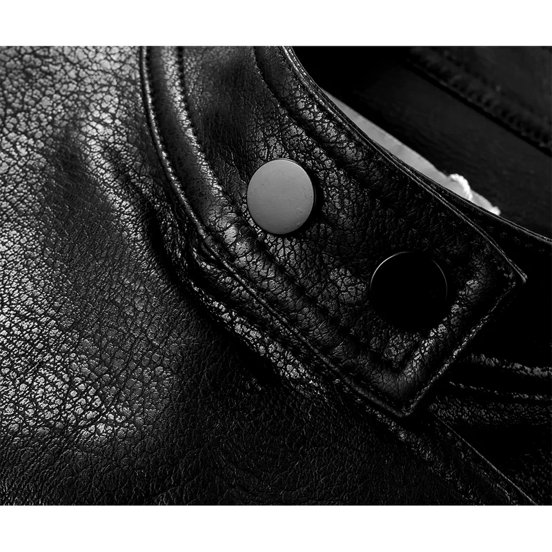 Retro Faux Leather Moto Vest with Zipper Pockets 3