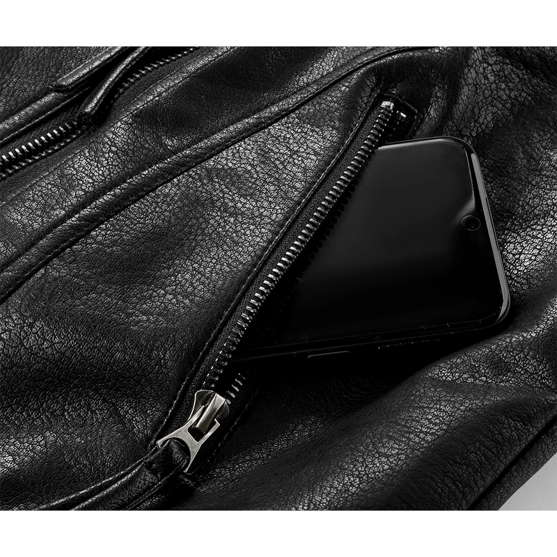 Retro Faux Leather Moto Vest with Zipper Pockets 4