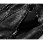 Retro Faux Leather Moto Vest with Zipper Pockets 4