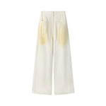 High-Waisted Retro Distressed Wide-Leg Pants 2