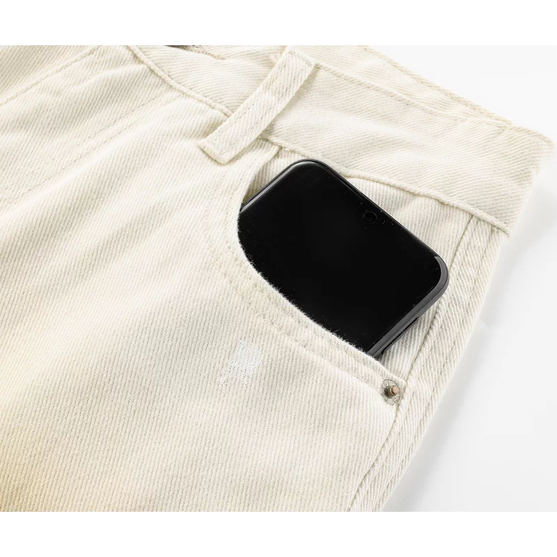 High-Waisted Retro Distressed Wide-Leg Pants 3