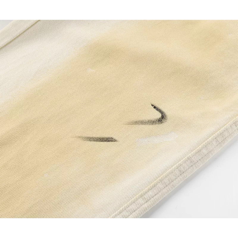 High-Waisted Retro Distressed Wide-Leg Pants 4