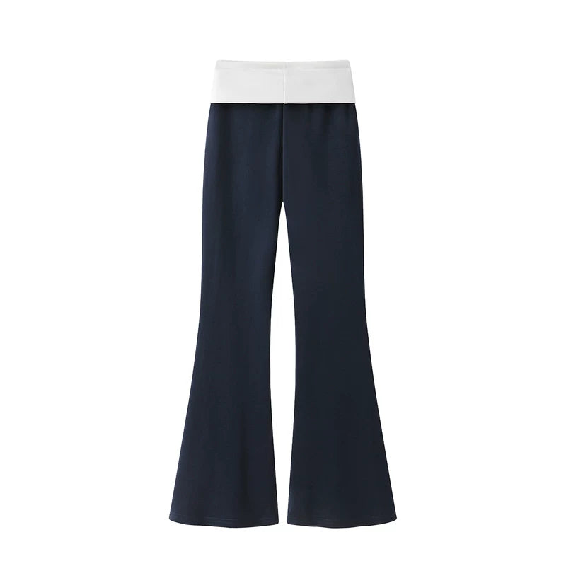 Low Waist Slim Fit Flared Lounge Pants 2
