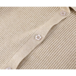 Ribbed V-Neck Lace Trim Knit Cardigan 4