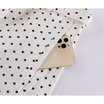 Polka Dot Wide-Leg Drawstring Denim Pants 3