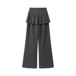 High-Waisted Pleated Overlay Wide-Leg Pants 2