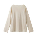 V-Neck Long Sleeve Embroidered Pullover Shirt 2