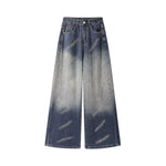 6024446164810,6024446164811,6024446164812,6024446164813, Gradient Rhinestone High-Waisted Wide-Leg Denim Pants