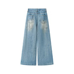 High Waisted Graffiti Wide Leg Denim Pants 2