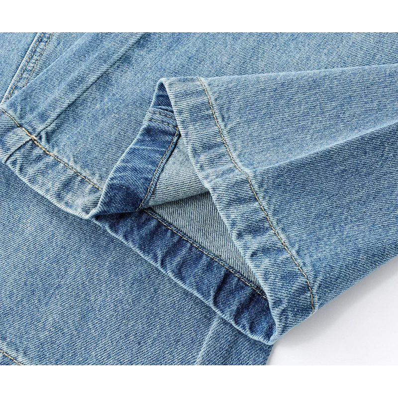 High Waisted Graffiti Wide Leg Denim Pants 4