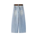 High-Waisted Wide-Leg Denim Pants 2