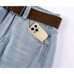 High-Waisted Wide-Leg Denim Pants 3