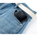 High-Waisted Wide-Leg Cropped Denim Pants 3