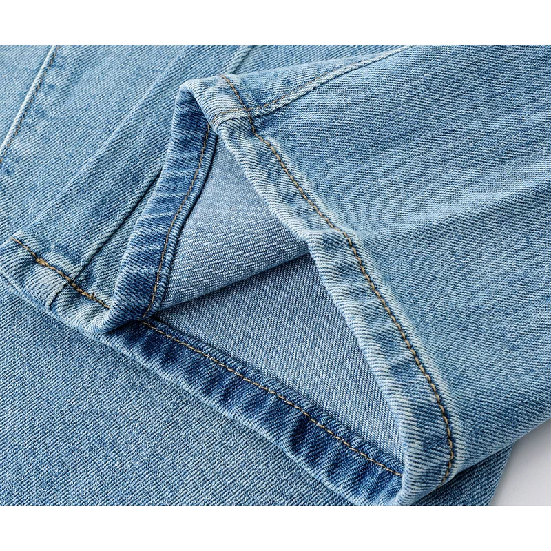 High-Waisted Wide-Leg Cropped Denim Pants 4