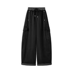 24562:28341,6012640713332,24562:28341,6012640713333,24562:28341,6012640713334,6012640713332,6012640713333,6012640713334, Elastic Waist Wide-Leg Cargo Athletic Pants