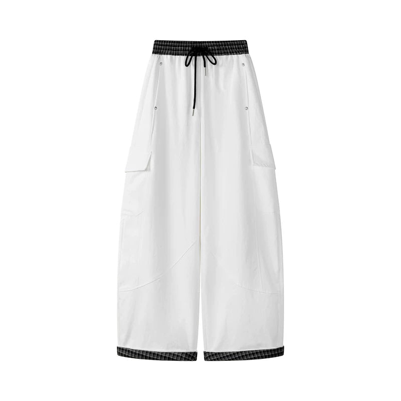 24562:28320,6012640713329,24562:28320,6012640713330,24562:28320,6012640713331,6012640713329,6012640713330,6012640713331, Elastic Waist Wide-Leg Cargo Athletic Pants