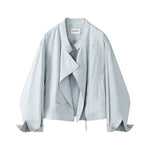 1627207:3266760,6174894198039,1627207:3266760,6174894198038,1627207:3266760,6174894198040,6174894198039,6174894198038,6174894198040, Short Asymmetrical Zip Front Denim Jacket