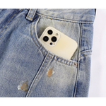 Wide Leg Distressed Washed Denim Jeans Pants 3