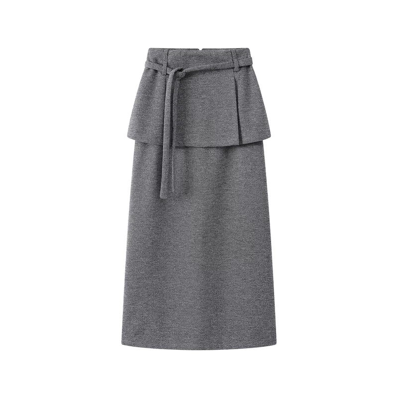 3293793:28334,6012615937624,3293793:28334,6012615937625,3293793:28334,6012615937626,6012615937624,6012615937625,6012615937626, Patchwork A-Line Midi Skirt with Belt