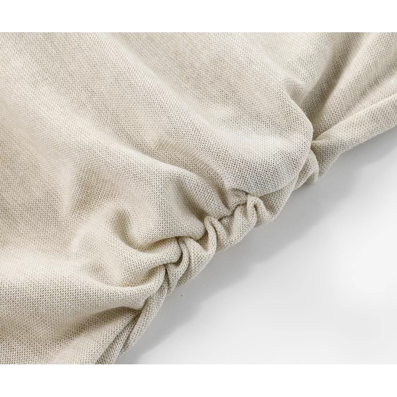 Ruched Long Sleeve Top with Striped Inset 4