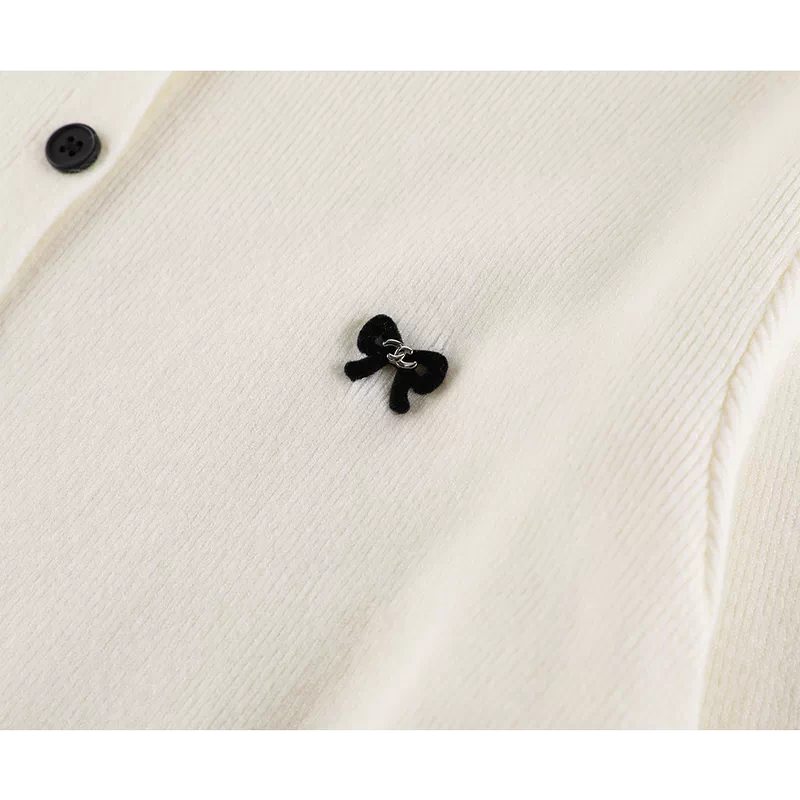 Lace Cuff Button Front Knit Cardigan Sweater 3