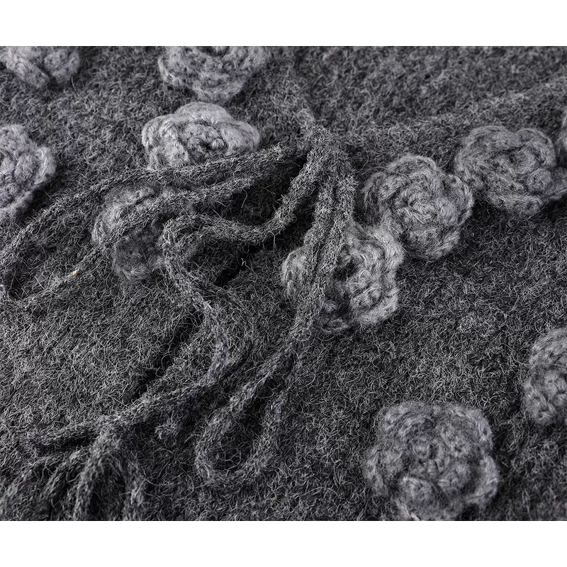 Knit Rose Cardigan and Midi Skirt Set 3