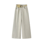 1627207:396936328,6012102344997,1627207:396936328,6012102344998,1627207:396936328,6012102344999,1627207:396936328,6012102345000,6012102344997,6012102344998,6012102344999,6012102345000, Wide Leg Cropped Denim Pants with Belt