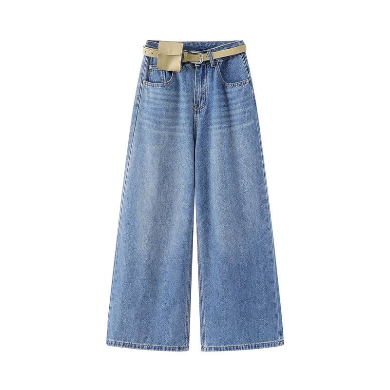 1627207:5515231,6012102344993,1627207:5515231,6012102344994,1627207:5515231,6012102344995,1627207:5515231,6012102344996,6012102344993,6012102344994,6012102344995,6012102344996, Wide Leg Cropped Denim Pants with Belt