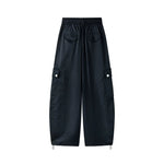 Loose Wide-Leg Drawstring Cargo Pants 2